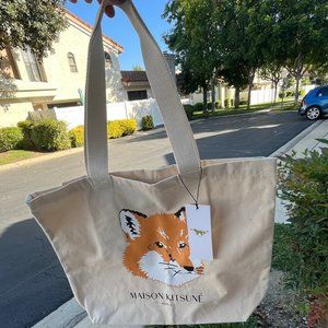 MAISON KITSUNÉ Fox Head Tote